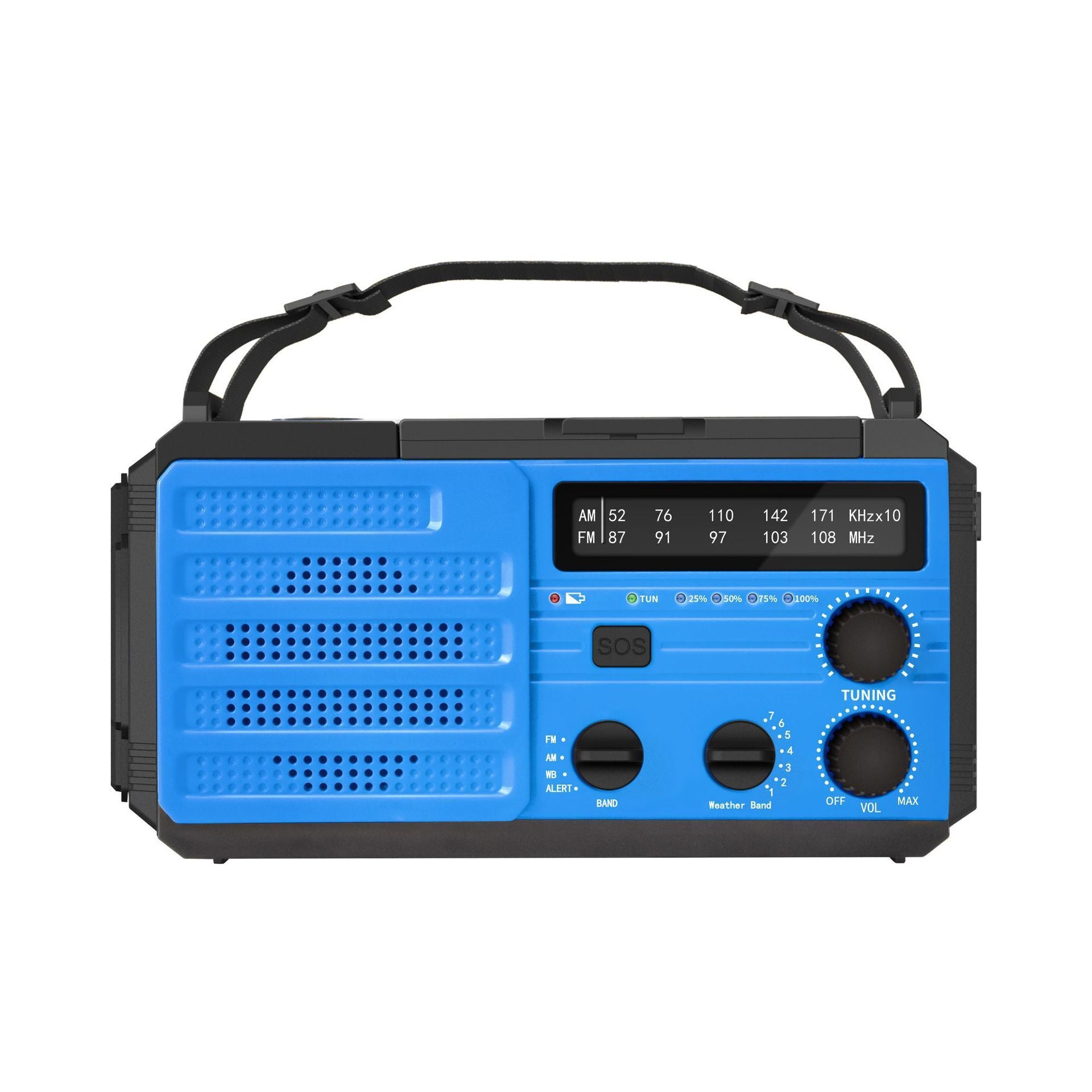 Outdoor Solar Powered Hand Cranked Emergency Radio