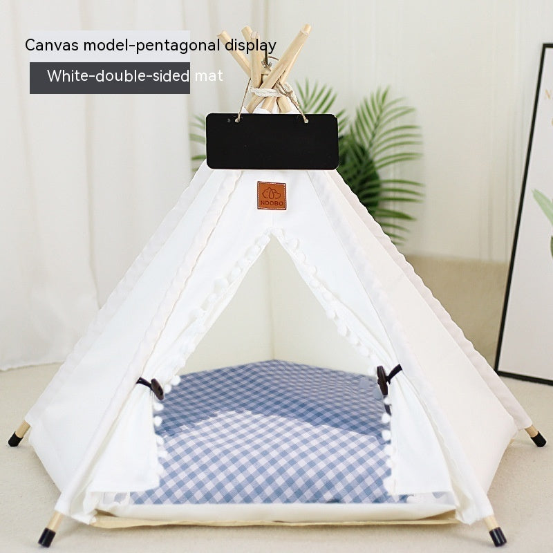 Pet Tent Cat House Removable And Washable Kennel Cat Villa Semi-enclosed Insulation Cat Nest Foldable Cat Tents